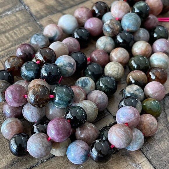 Watermelon Tourmaline Bead Strand - 4mm - Picture 3 of 3